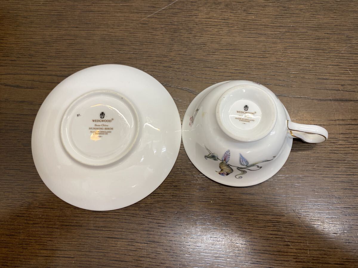 I★ ウェッジウッド WEDGWOOD カップ&ソーサー ボーンチャイナ BONE CHINA 金彩 洋食器 鳥 _画像3