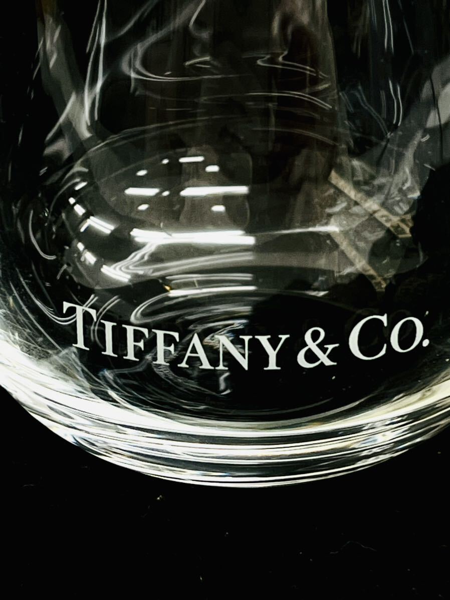 I♪ 美品 TIFFANY&Co ティファニー タンブラーグラス 箱付 ロゴ クリスタル ペアグラス ペアタンブラー ガラス コップ グラス 食器 _画像6
