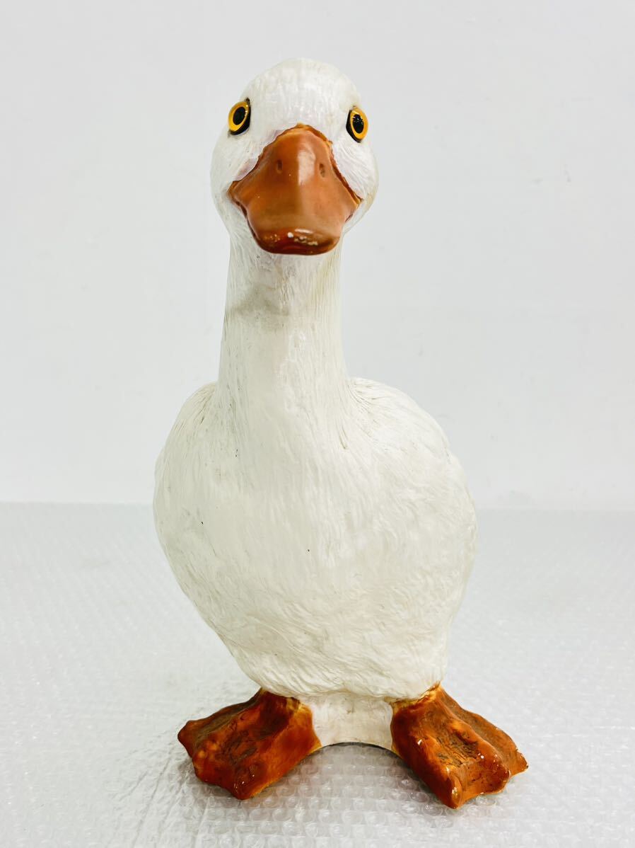 I♪ アヒルの置物 高さ約35cm アヒル 鳥 可愛い リアル オーナメント 置物 インテリア 素材不明 飾り 直接引き取り可_画像2