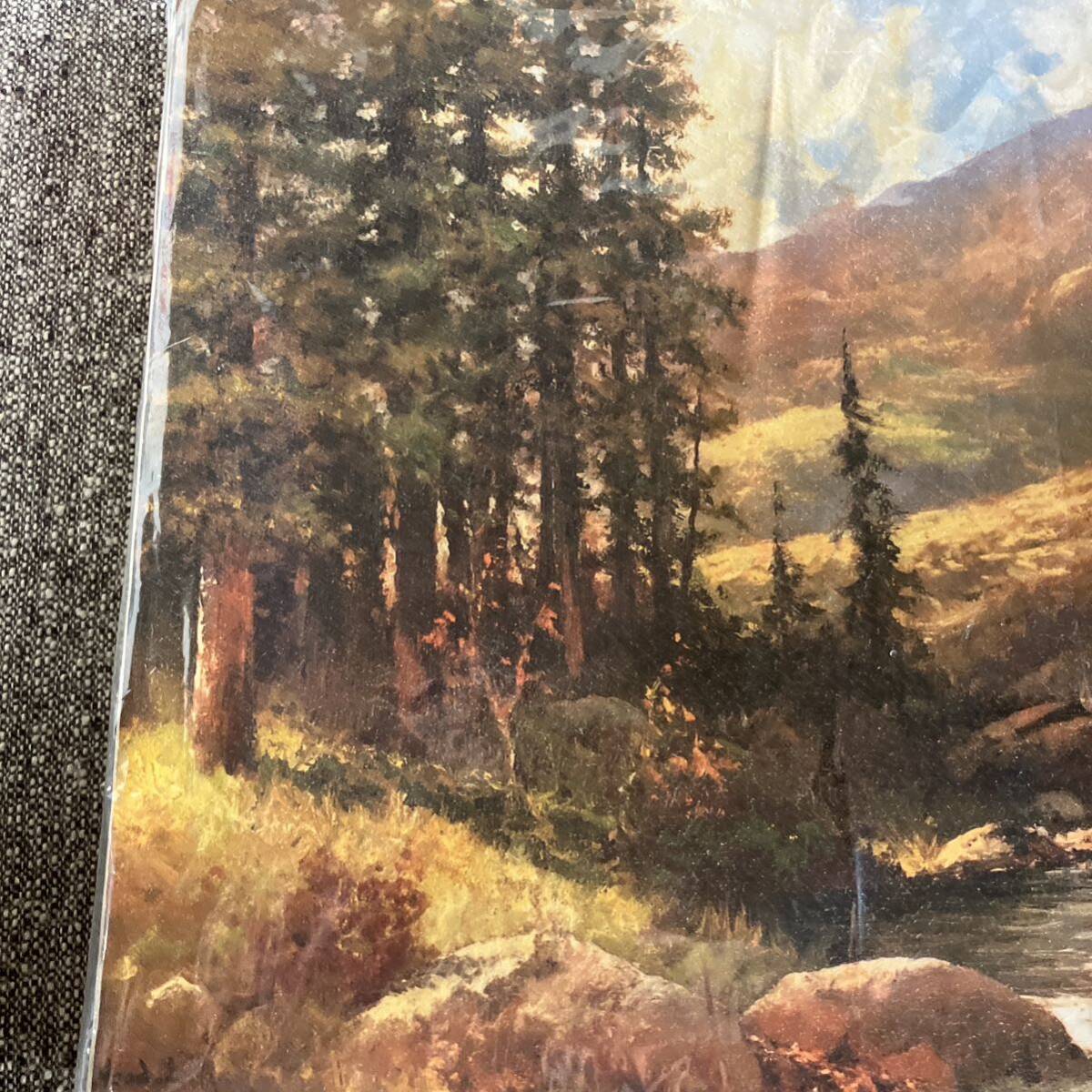 ロバート・ウッド 山と川の風景 複製画 絵画 アート 銀座トップ ロバート・ウッド 山と川の風景 複製画 絵画 アート 銀座トップ