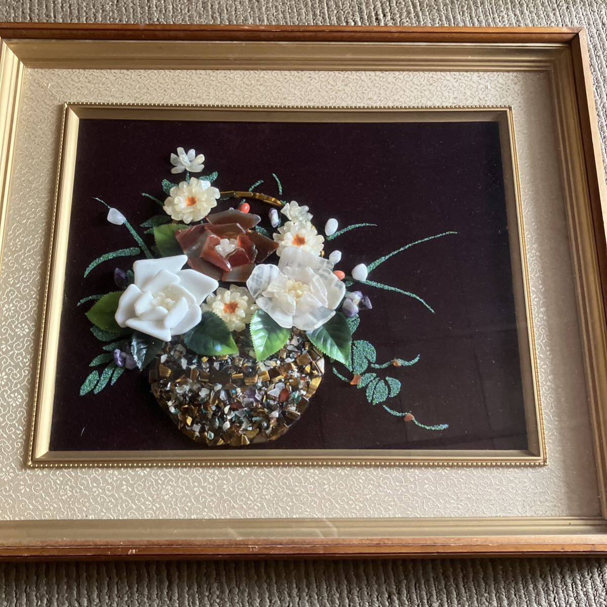 貴石画 天然石画 宝石画 絵画 アンティーク ヴィンテージ 貴石画 天然石画 宝石画 絵画 アンティーク ヴィンテージ