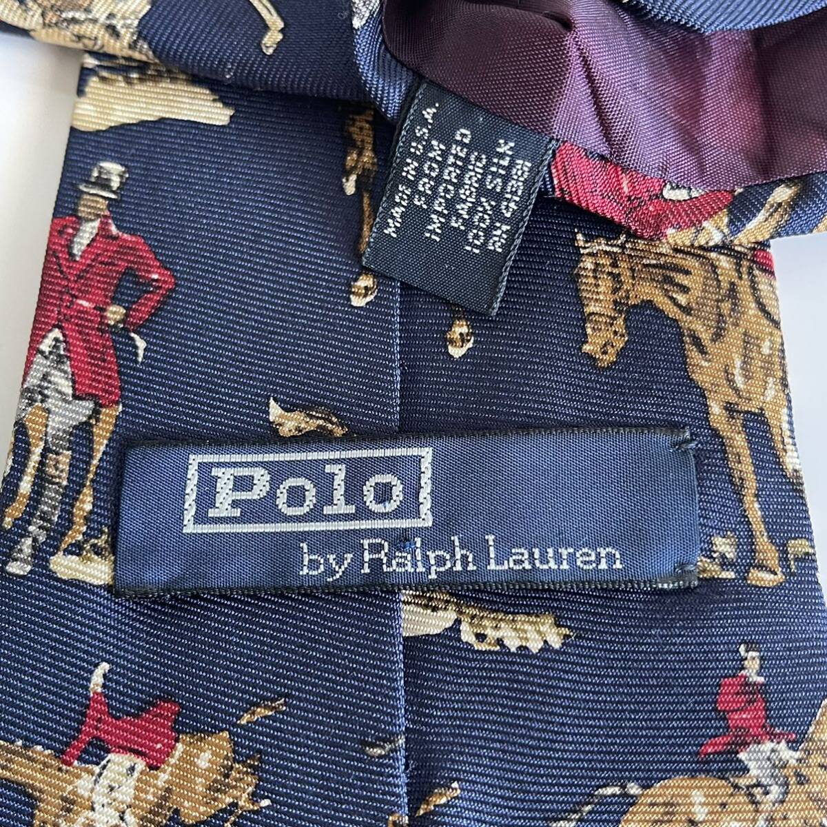 POLO by RALPH LAUREN（ ポロバイラルフローレン） 人が馬乗りネクタイ_画像1