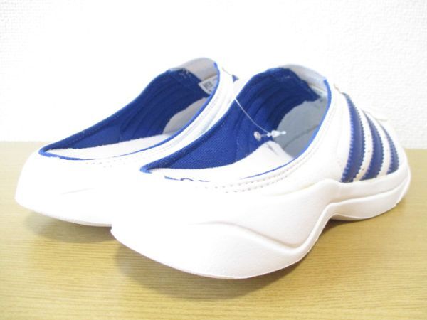 送料無料 未使用 '08 adidas アディダス SS CLOG スーパースタークロッグ ホワイト×ブルー レディース 23.5cm スリッポン サンダル_画像3