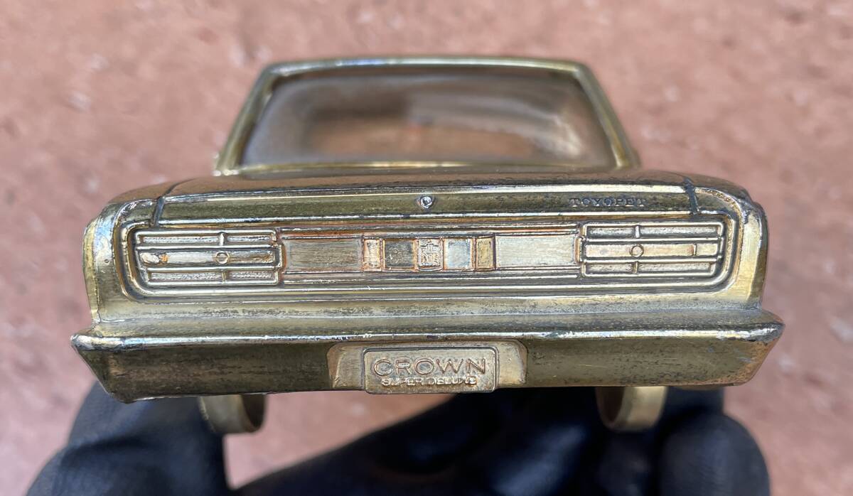  Toyota * Crown super Deluxe cigarette case.! made of metal that time thing ashtray 
