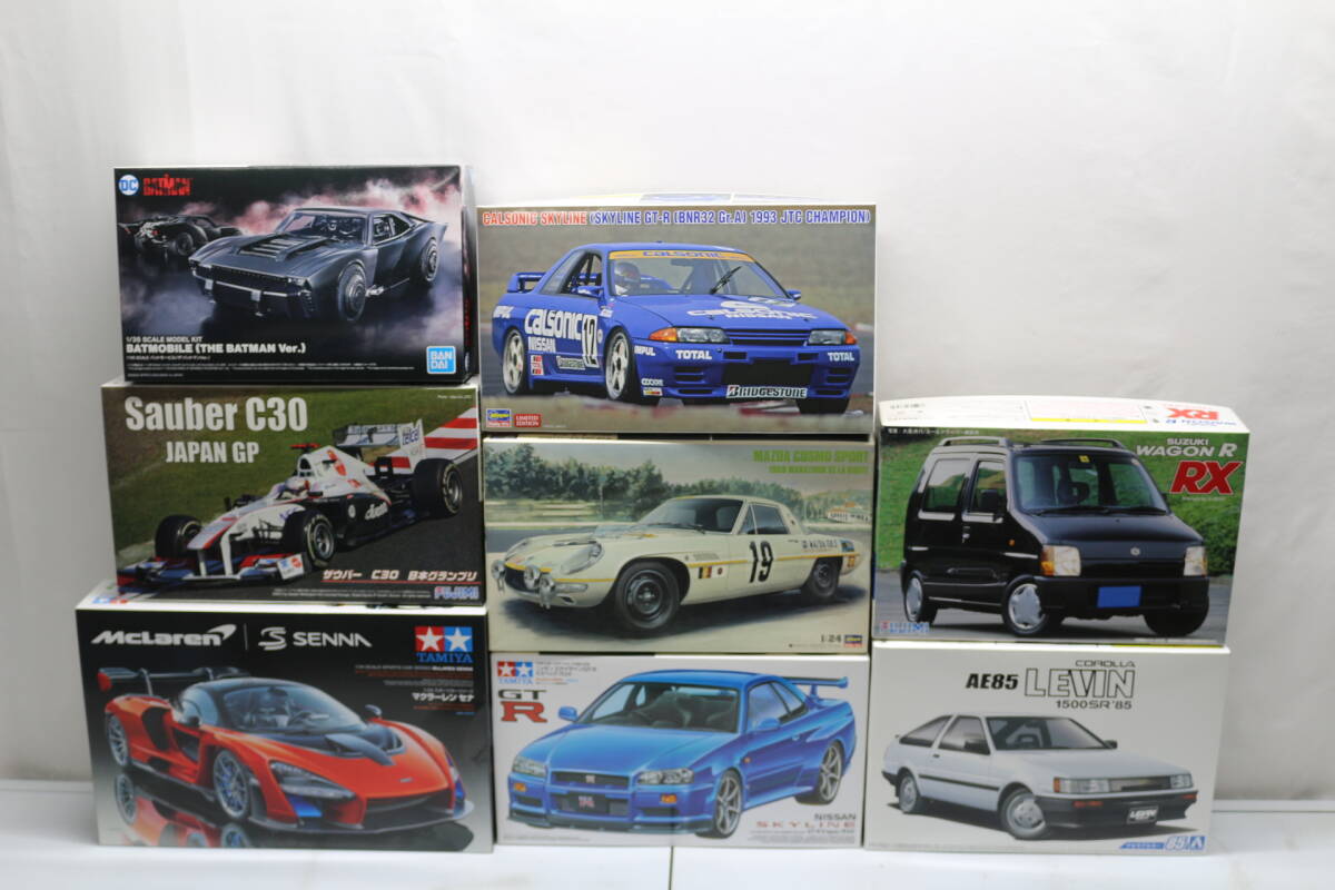 34-2 [ present condition goods ] minicar plastic model set Aoshima Hasegawa Tamiya etc. 