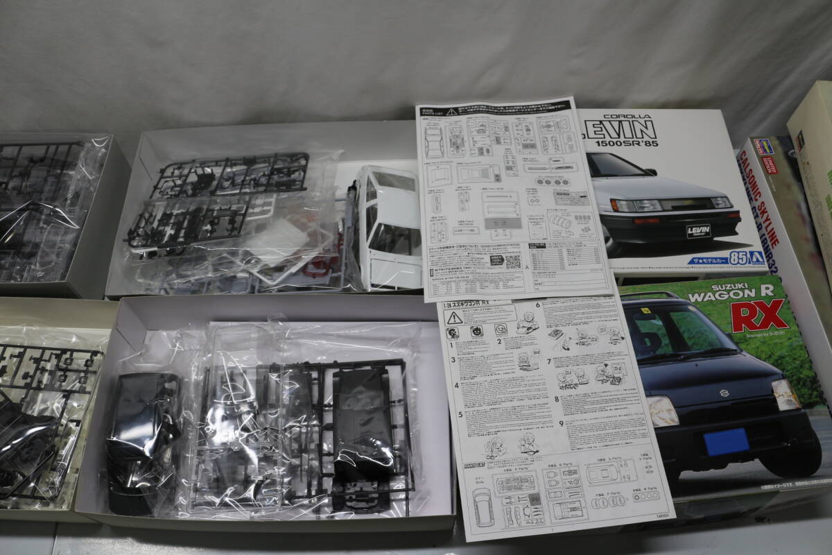 34-2 [ present condition goods ] minicar plastic model set Aoshima Hasegawa Tamiya etc. 