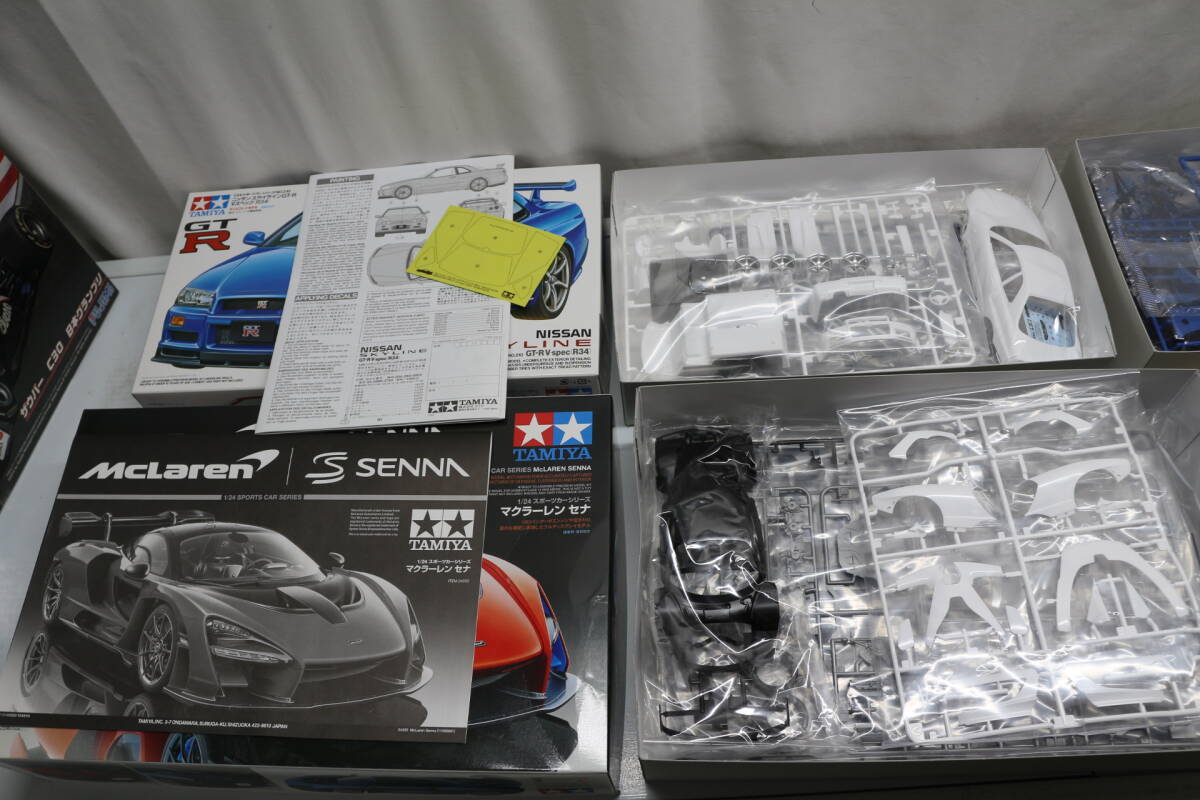 34-2 [ present condition goods ] minicar plastic model set Aoshima Hasegawa Tamiya etc. 