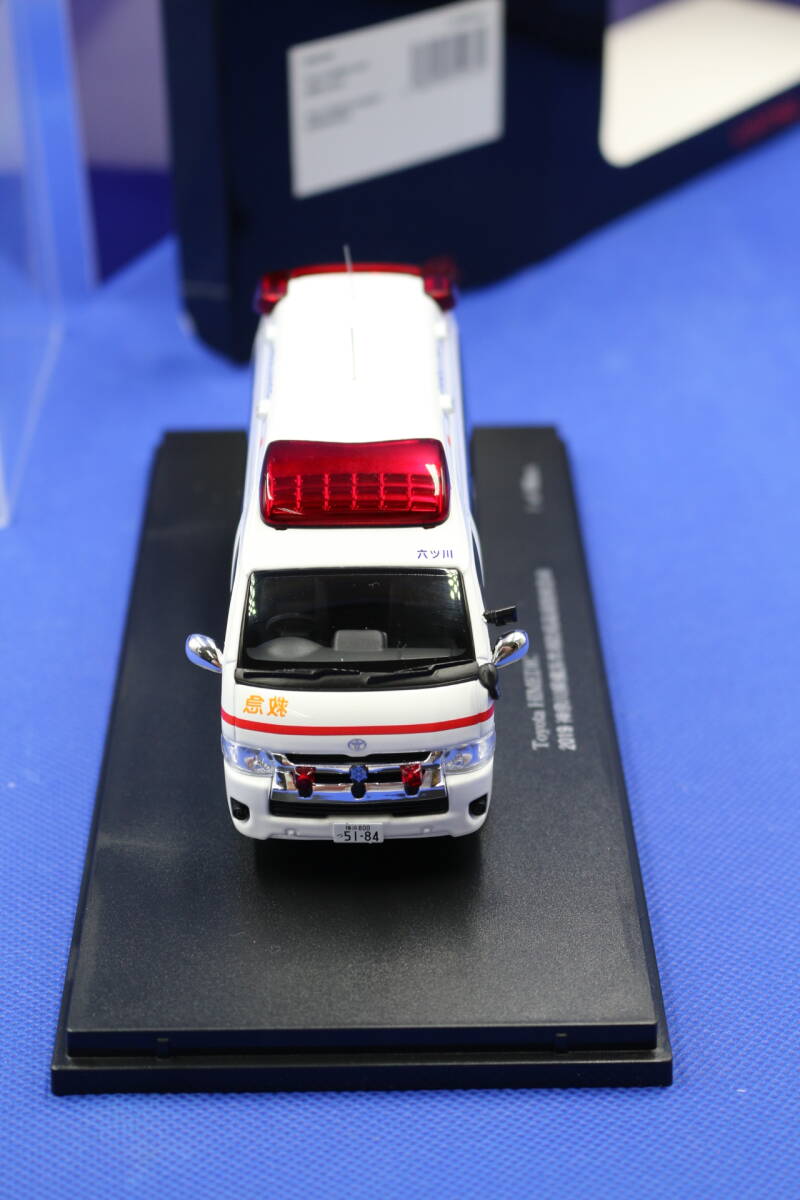 35-4 [現状品]CAR-NEL カーネル 1/43 トヨタ ハイメディック 2019 神奈川県横浜市消防局高規格救急車_画像4