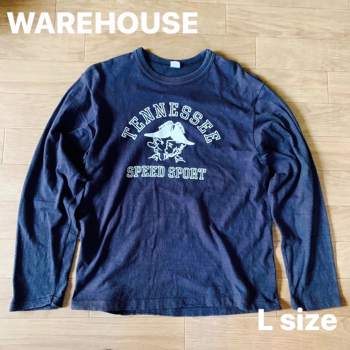 【古着】WAREHOUSE ウェアハウス ロングスリーブ Tシャツ ロンT 日本製