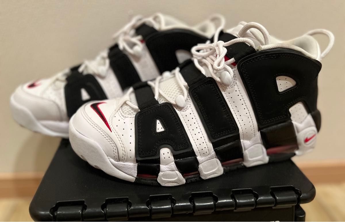 NIKE AIR MORE UPTEMPO WHITE/BLACK  モアテン 28cm