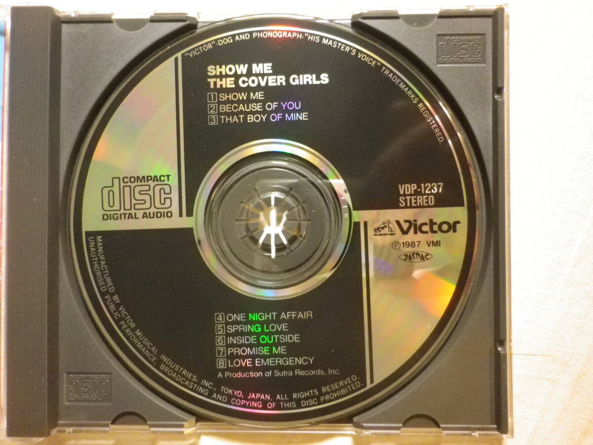 税表記無し帯 『The Cover Girls/Show Me(1987)』(1987年発売,VDP-1237,1st,廃盤,国内盤帯付,歌詞付,Beacause Of You,Promise Me)_画像3
