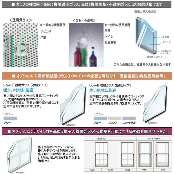 アルミ樹脂複合サッシ YKK 装飾窓 エピソードNEO 縦スリット滑り出し窓 W200×H2070 （01620） 複層_画像3