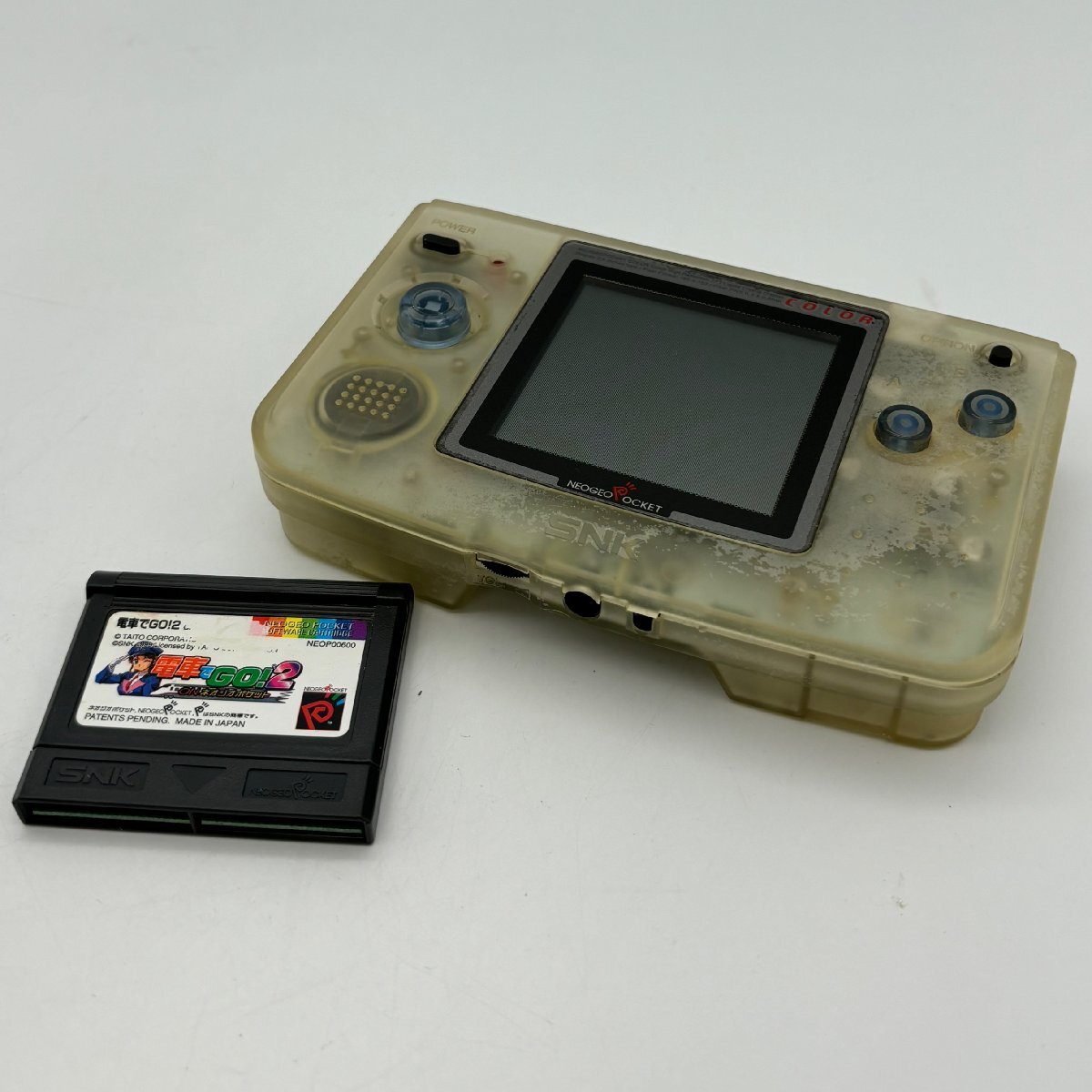 1円～/SNK/NEOGEO POCKET COLOR/ネオジオポケットカラー/カセット付/ゲーム/本体/ジャンク/K004の画像1