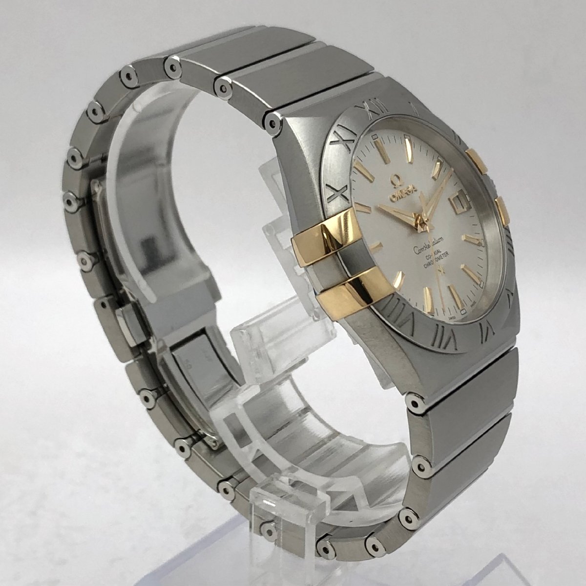 1 jpy ~/ beautiful goods /OMEGA/ Omega / Constellation / coaxal /Cal.2500/ Date / reverse side ske/ box * accessory attaching / self-winding watch / wristwatch / operation goods / Junk /T163