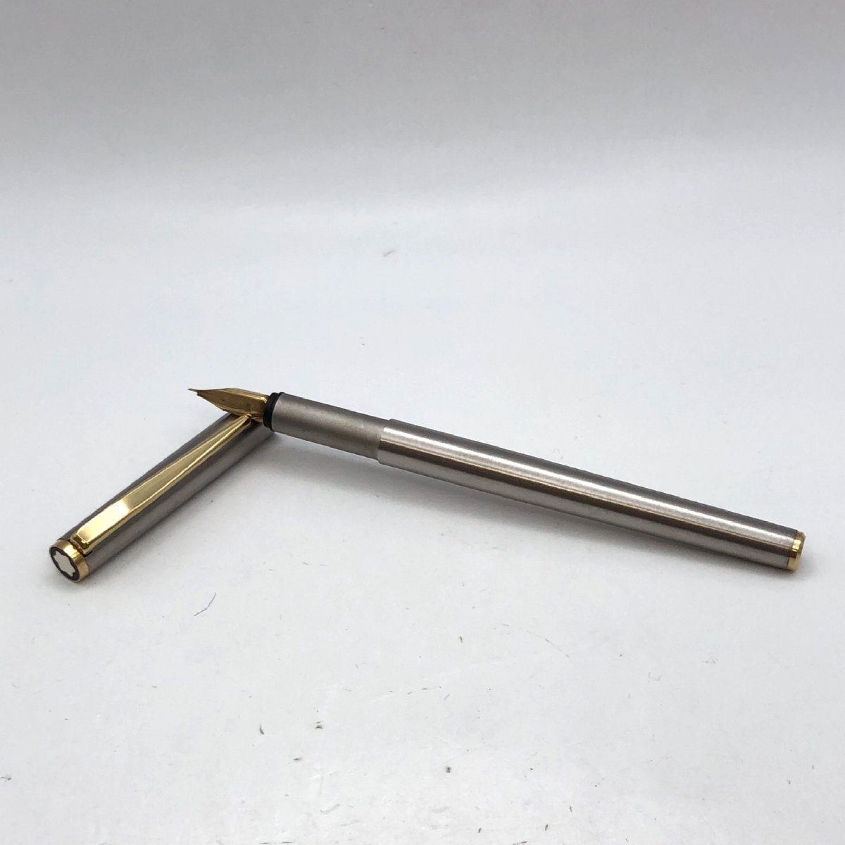 1円～/MONTBLANC/モンブラン/シルバー×ゴールドカラー/ペン先/585/万年筆/文房具/筆記用具/ジャンク/H018の画像1