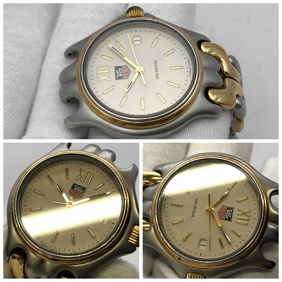 1 jpy ~/TAG HEUER/ TAG Heuer / cell / Professional /S05.013M/ 3 hands / Date / ivory series face /200M/ quartz / wristwatch / Junk /T090