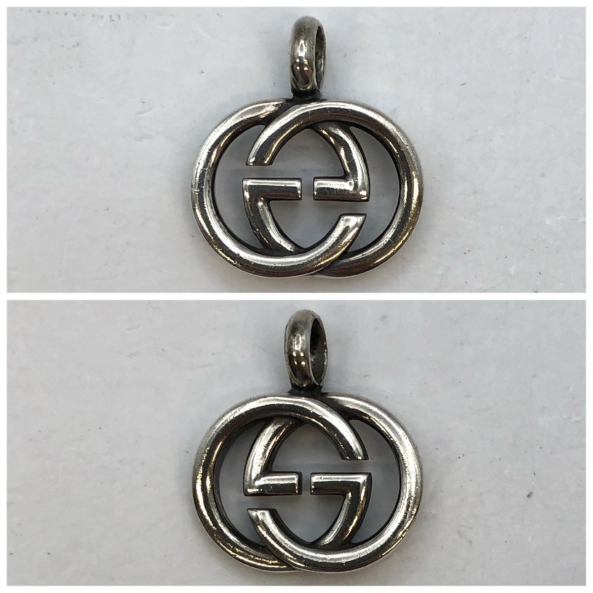 １円～/GUCCI/グッチ/シルバーカラー/ネックレストップ/ペンダントトップ/アクセサリー/レディース/メンズ/H033_画像2