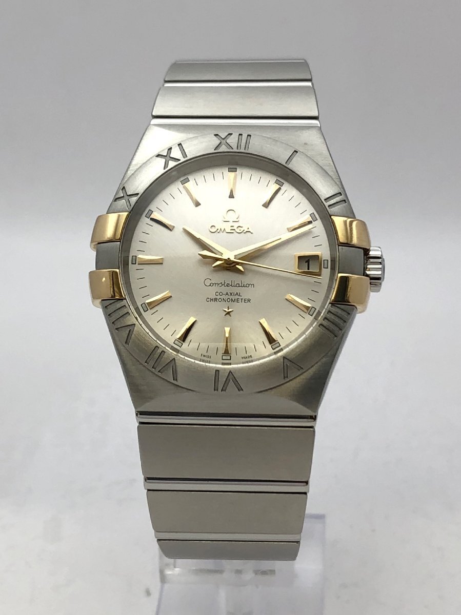 1 jpy ~/ beautiful goods /OMEGA/ Omega / Constellation / coaxal /Cal.2500/ Date / reverse side ske/ box * accessory attaching / self-winding watch / wristwatch / operation goods / Junk /T163