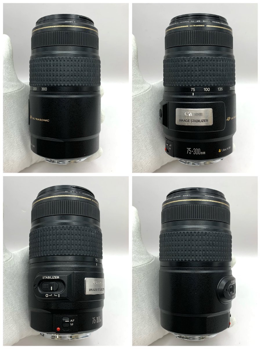 1円～/Canon/キャノン/ZOOM/LENS/EF/75-300ｍｍ/F4-5.6/IS/ケース付/レンズ/AF/オートフォーカス/動作確認済/ジャンク/I006の画像4