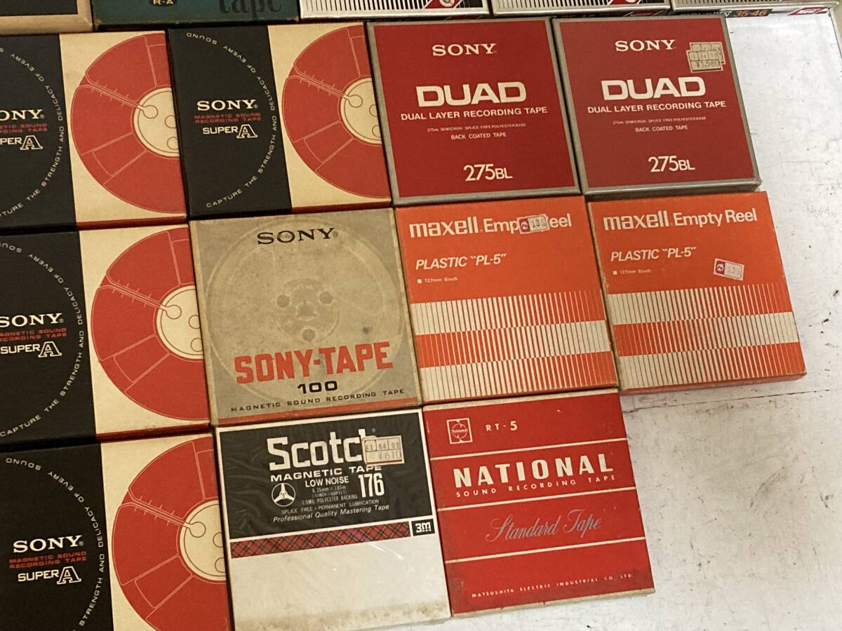 オープンリールテープ セット SONY DUAD 275BL/SUPER A/R-5A/PY-5/MAXELL LN 35-46/ST 35-45/PL-5/XLI 35-180B/NATIONAL RT-5/Scotch 176_画像4