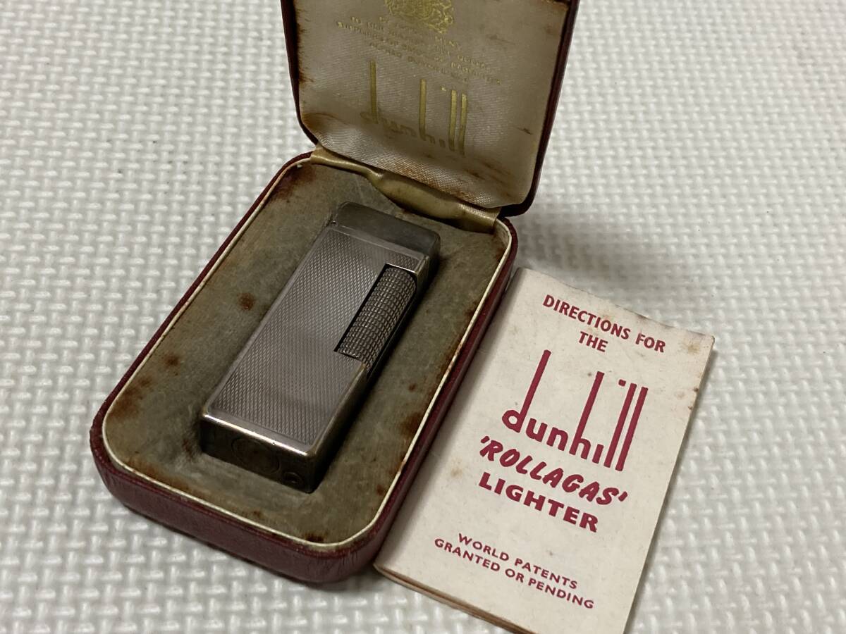 dunhill ダンヒル ビンテージライター シルバー ケース付_画像1