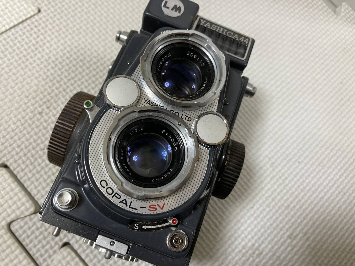  Yashica Yashica-44 Yashinon 1:3.5 f=60mm античный двухобъективный зеркальный камера кейс / капот / линзы с чехлом 