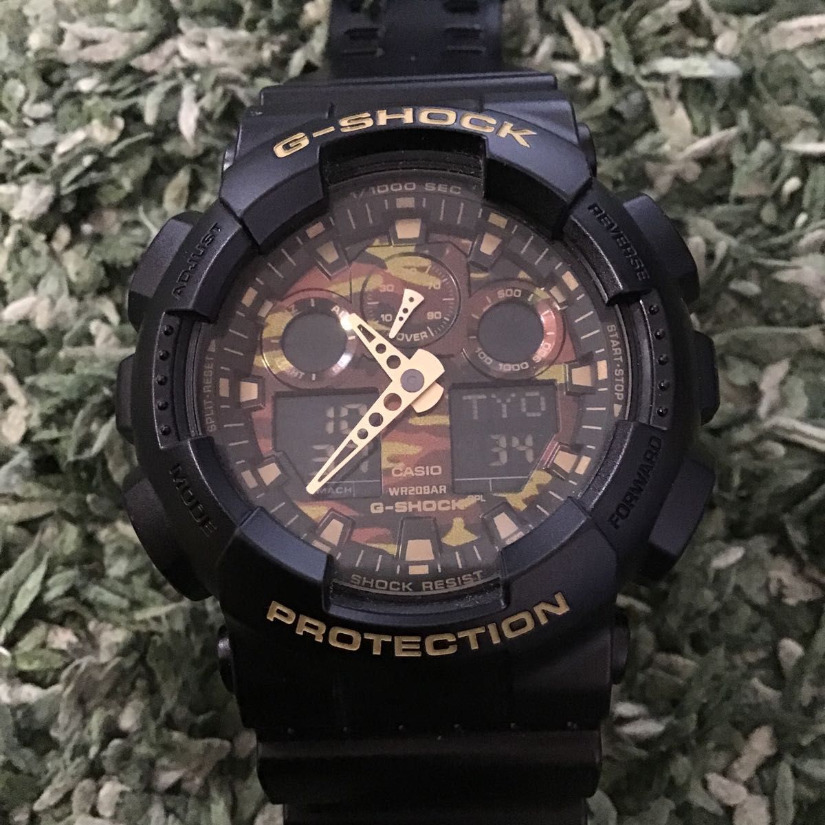 【G-SHOCK】 GA-100CF 電池交換済み　カモフラージュモデル