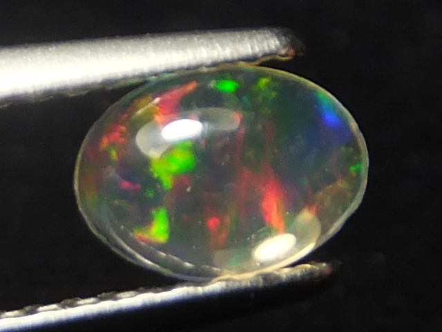 【24632】小粒だけどネオン遊色輝く天然ウォーターオパールルース0.44ct の画像5