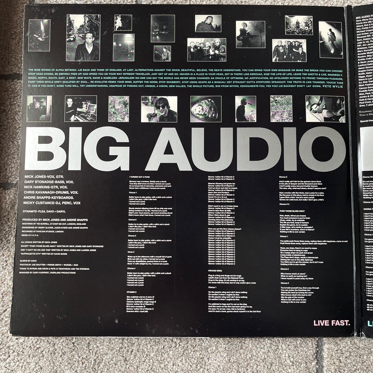 BIG AUDIO DYNAMITE / F-PUNK RADIOACTIVE 2LP Vinyl record CLASH MICK JONES DON LETS London punk Newwave 80’s US盤 _画像4