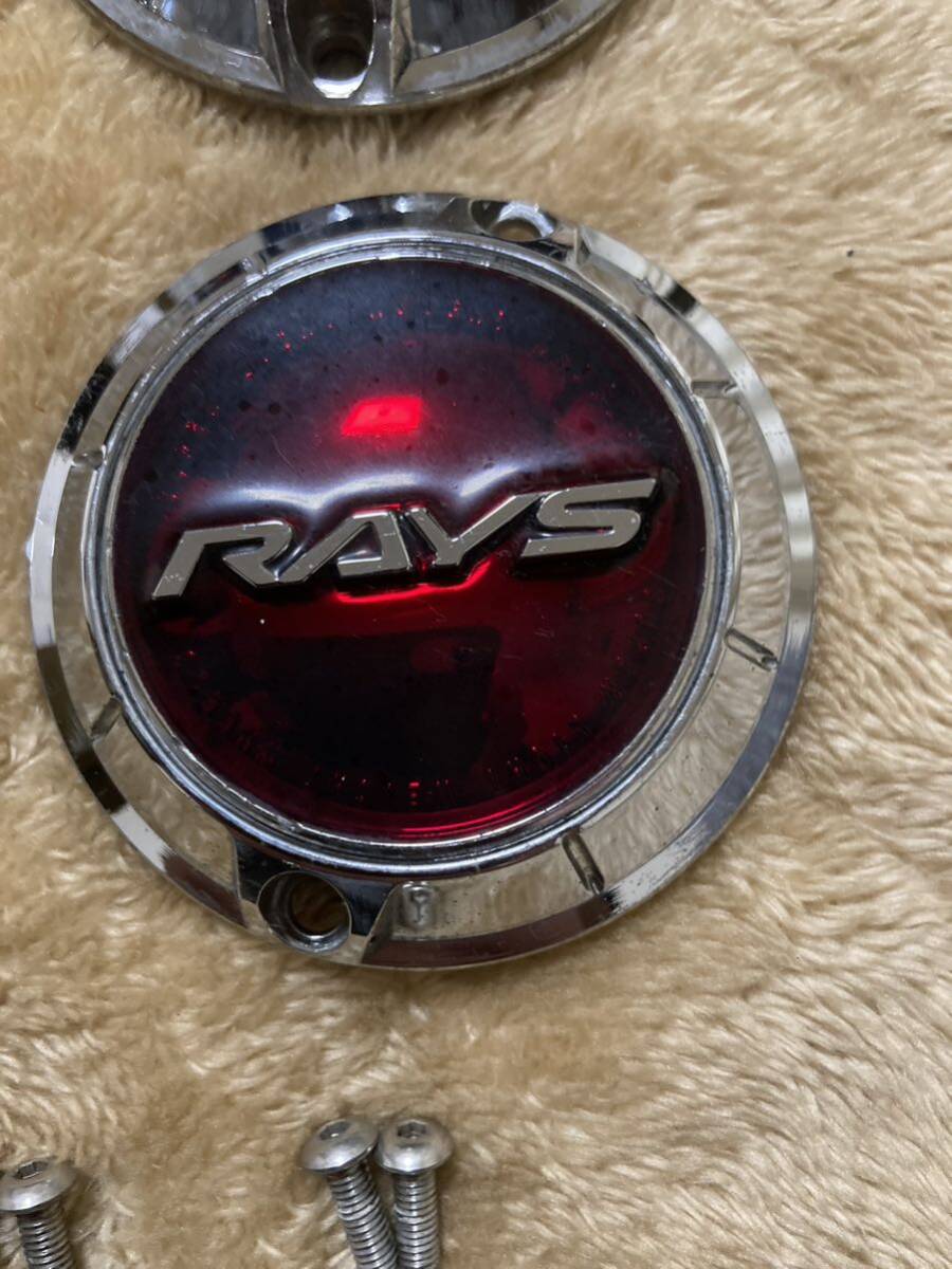 RAYS Rays колпаки Gram Light красный 4 шт. комплект снят с производства редкий красный б/у 