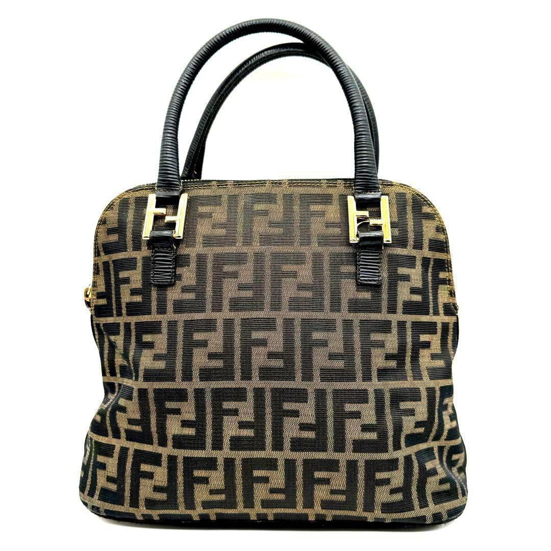 極美品FENDI フェンディ ハンドバッグ トートバッグ ズッカ柄_画像6