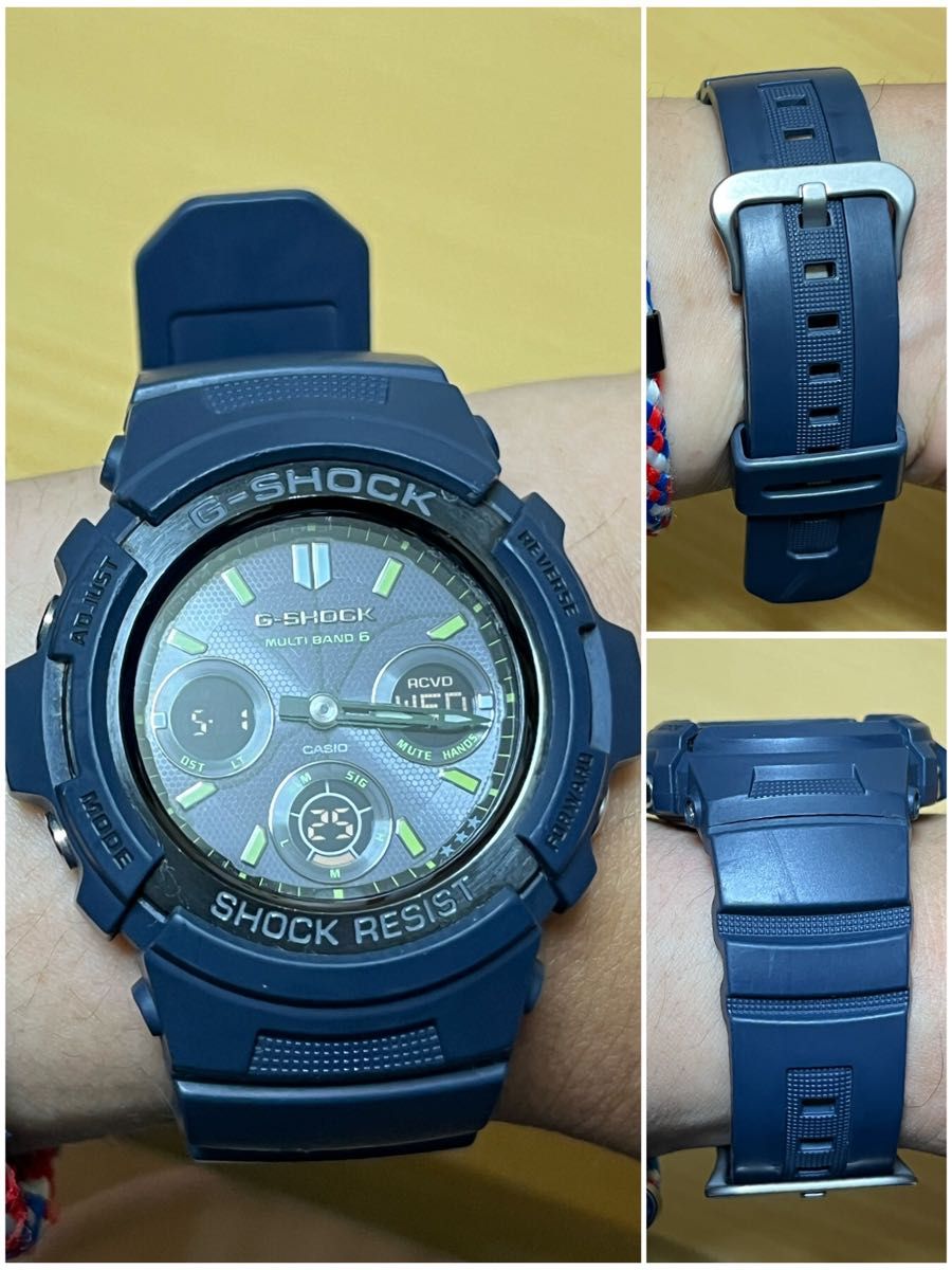 CASIO G-SHOCK 人気のAWG-シリーズ NEWカラー ネイビーブルーデザインモデル ソーラー電波腕時計♪