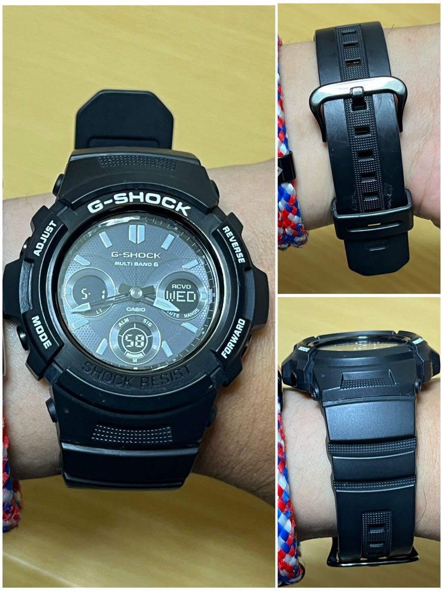 CASIO G-SHOCK 人気のAWG-シリーズ ガリッシュブラックモデル ソーラー電波腕時計♪