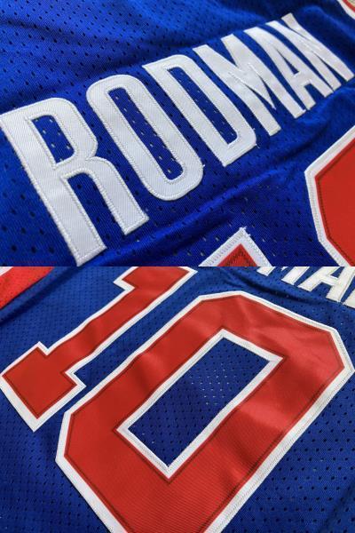 【訳あり】 NBA RODMAN #10 デニス・ロッドマン PISTONS デトロイト・ピストンズ ユニフォーム バッドボーイズ ゲームシャツ_画像8