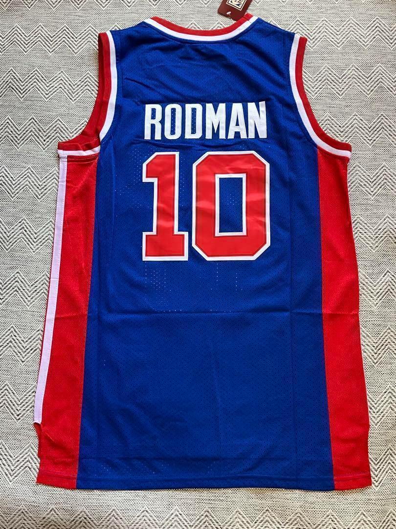 【訳あり】 NBA RODMAN #10 デニス・ロッドマン PISTONS デトロイト・ピストンズ ユニフォーム バッドボーイズ ゲームシャツ_画像3