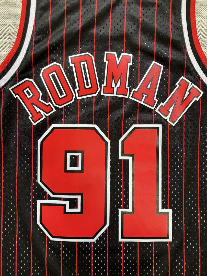 NBA BULLS RODMAN #91 デニス・ロッドマン Mitchell&Ness ミッチェルアンドネス シカゴ・ブルズ バスケ　ユニフォーム 当時物　刺繍