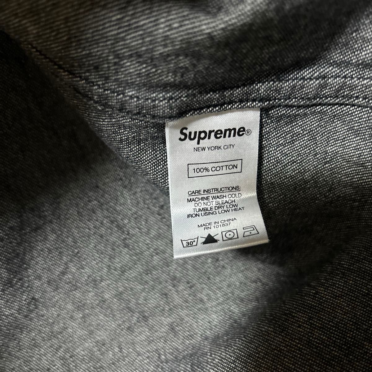 20SS Supreme Invert Denim Shirt BLK デニムシャツ　Mサイズ