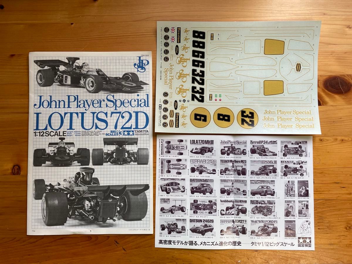 タミヤ 1/12 JPS LOTUS 72D Big Scale