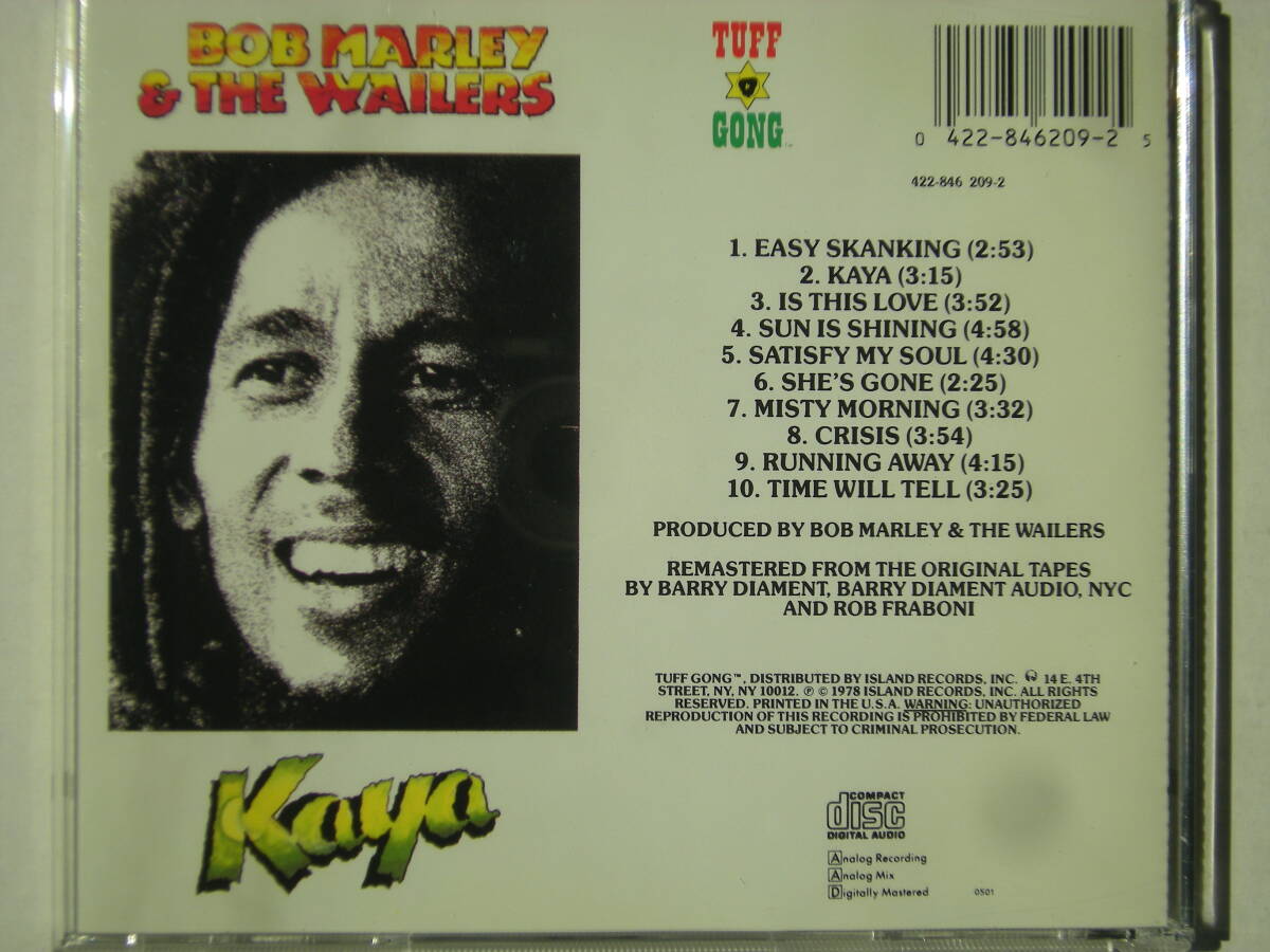 Bob Marley & The Wailers・Kaya型番：422-846 209-2_画像2