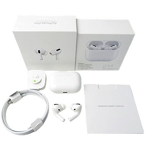 【格安】1,000円～ Apple アップル AirPods Pro MWP22J/A 第1世代 ワイヤレスイヤホン ホワイト系 動作確認済 [M5071]_画像1