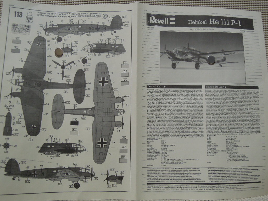 Revell 1/32 He 111 P-1の画像10
