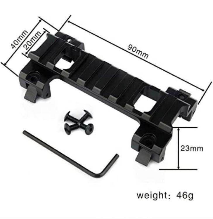 G3 MP5 レール スコープ マウント ベース アルミ製 Low 次世代対応_画像2