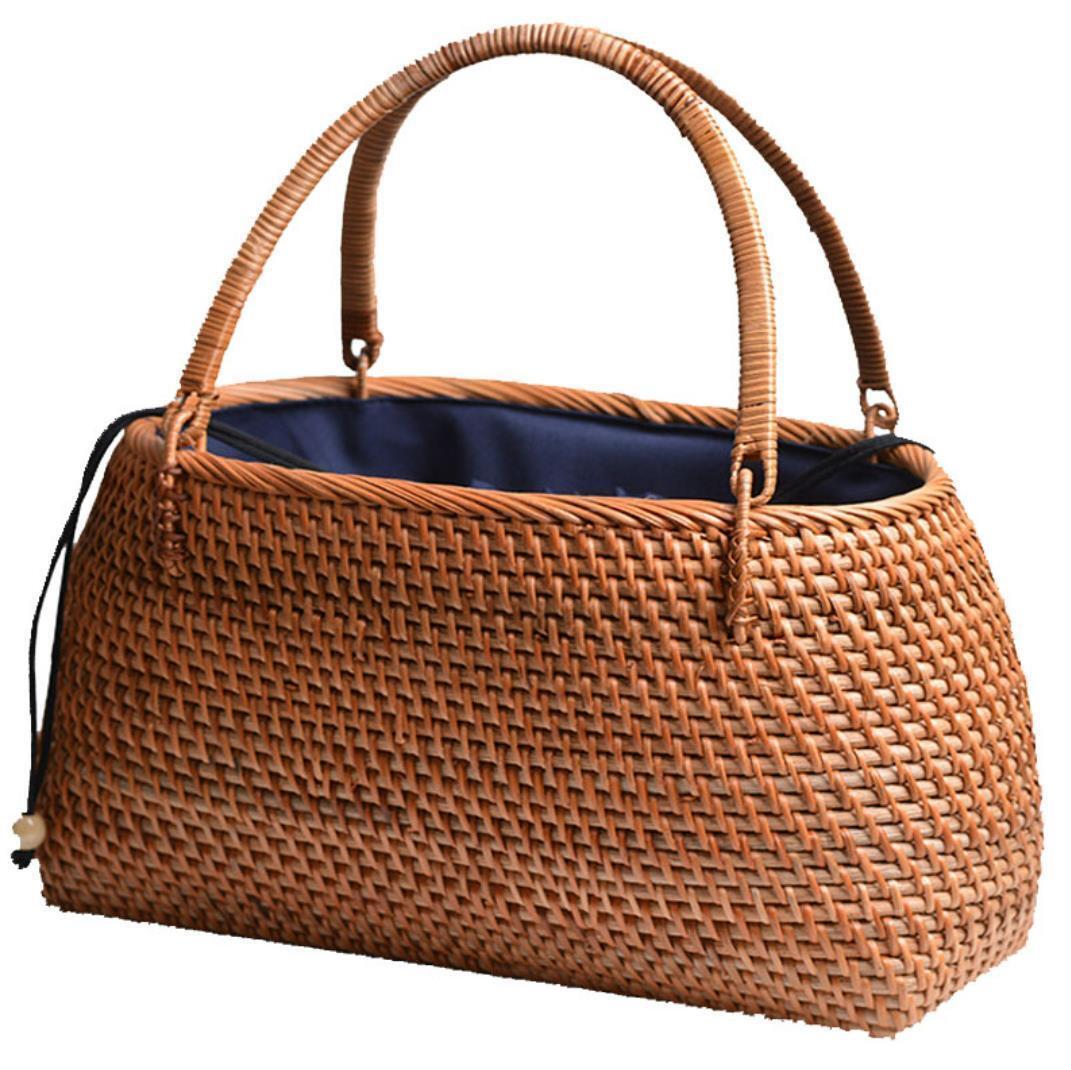 * new goods * basket storage basket stylish wistaria . braided taking . in stock hand handmade tote bag basket 