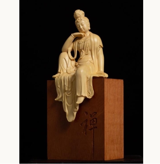 【極上の木彫】木彫 仏像 自在観音 観音菩薩 観音像 置物 彫刻_画像3