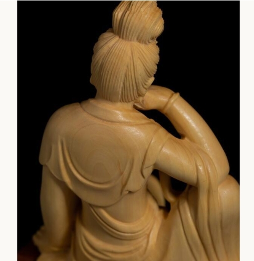【極上の木彫】木彫 仏像 自在観音 観音菩薩 観音像 置物 彫刻_画像8