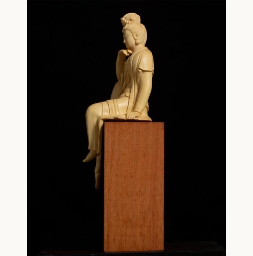 【極上の木彫】木彫 仏像 自在観音 観音菩薩 観音像 置物 彫刻_画像4