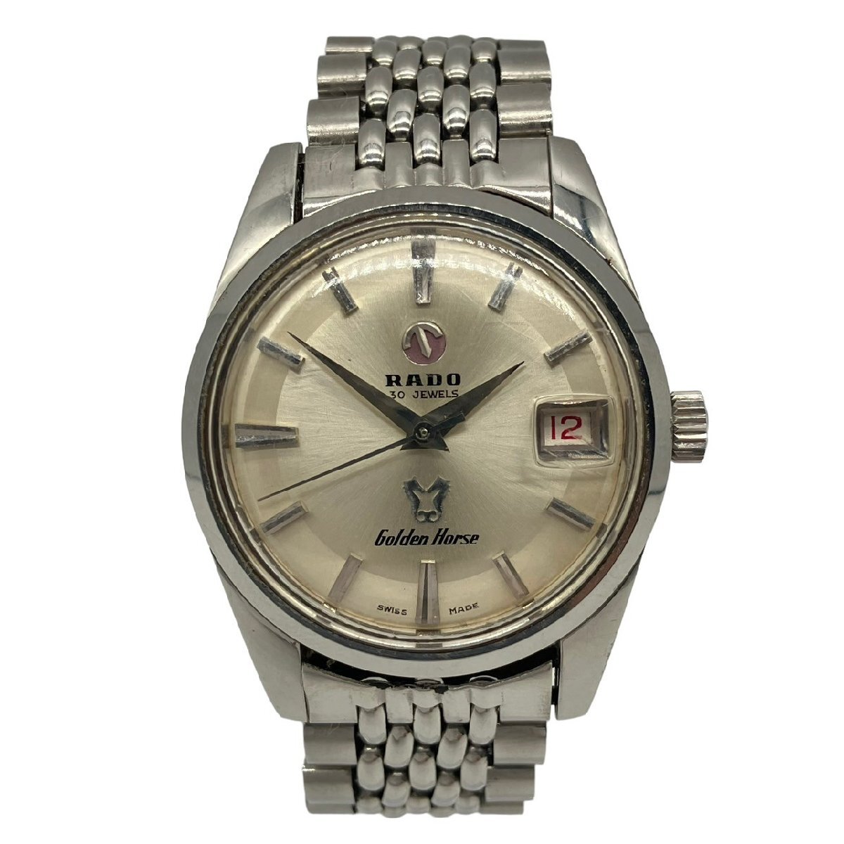 稼働品 RADO ラドー 11675/1 ゴールデンホース デイト ラウンド SS シャンパン文字盤 ジュブリーブレス 自動巻き メンズ 腕時計の画像1