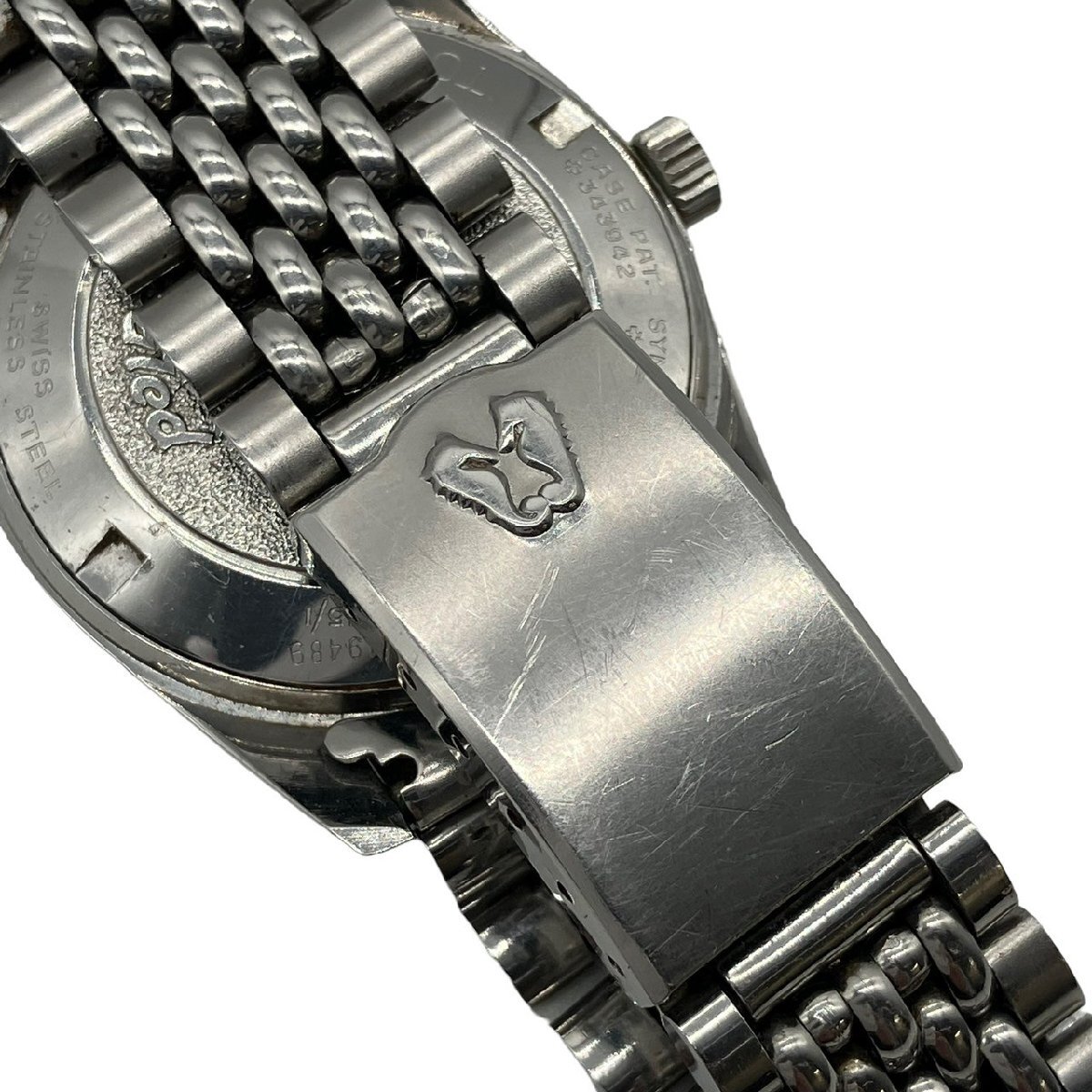 稼働品 RADO ラドー 11675/1 ゴールデンホース デイト ラウンド SS シャンパン文字盤 ジュブリーブレス 自動巻き メンズ 腕時計の画像7