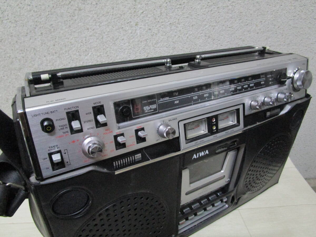 AIWA アイワ ラジオカセットレコーダー CS-80 2BAND ラジカセ ジャンク_画像2