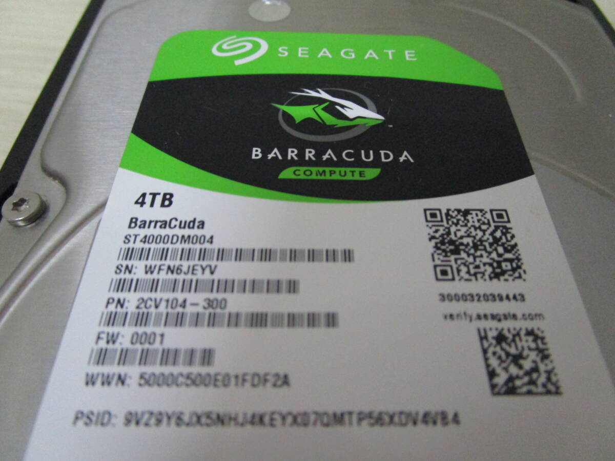 SEAGATE シーゲート 3.5 内蔵ハードディスク ドライブ BarraCuda ST4000DM004 4TB SATA_画像4